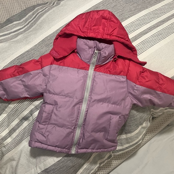 Colorful Hooded Puffer Jacket for toddler girl - Picture 1 of 5